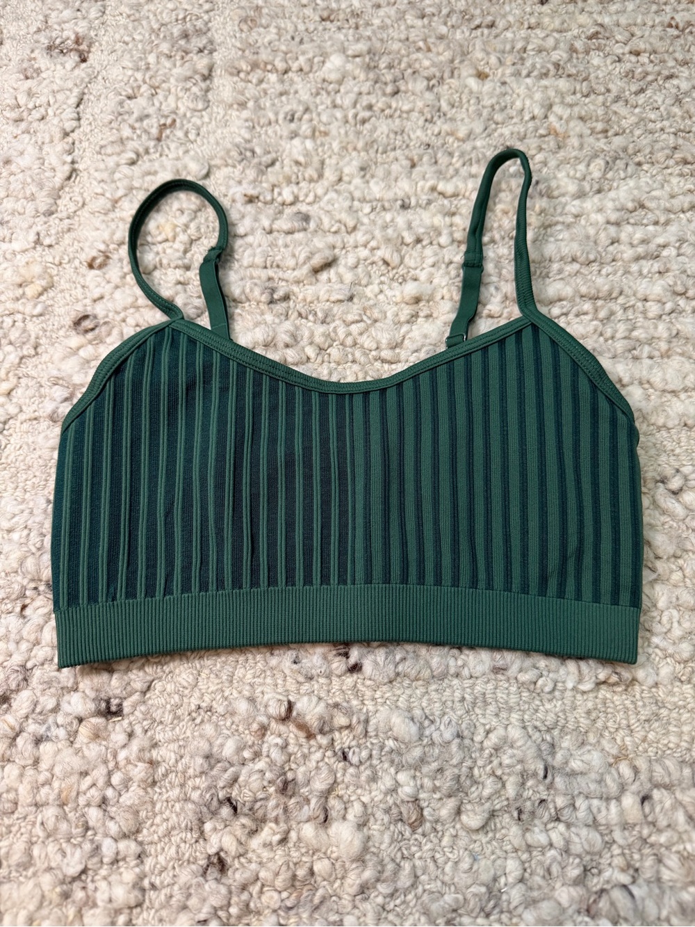 aerie super chill Forest Green Ribbed Bralette